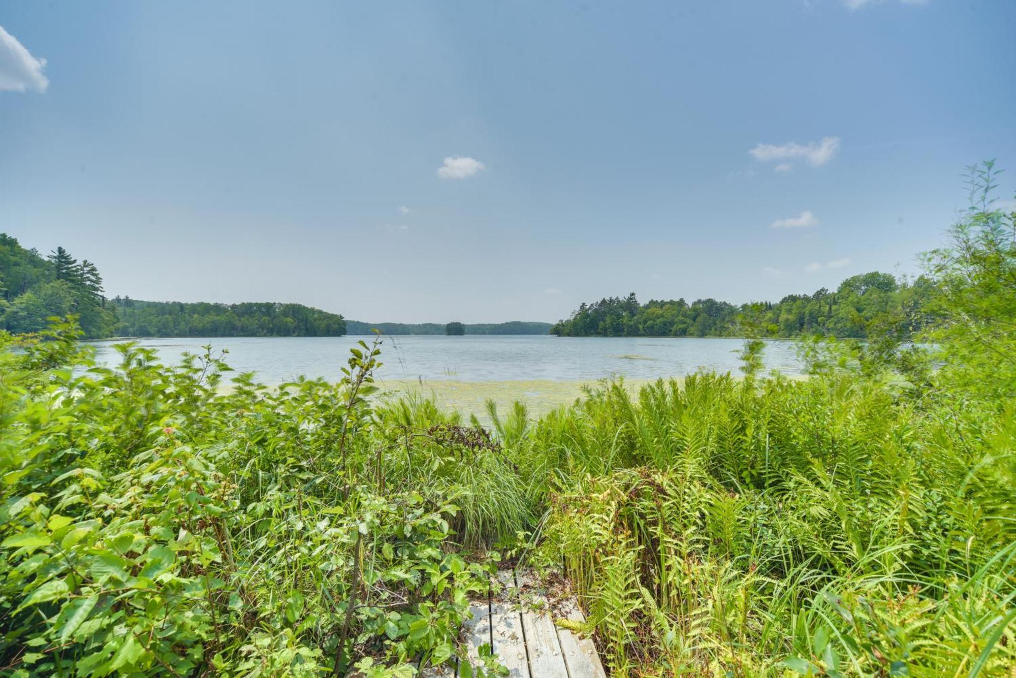Scenic Hayward Lake View Retreat With Fire Pit Exterior photo